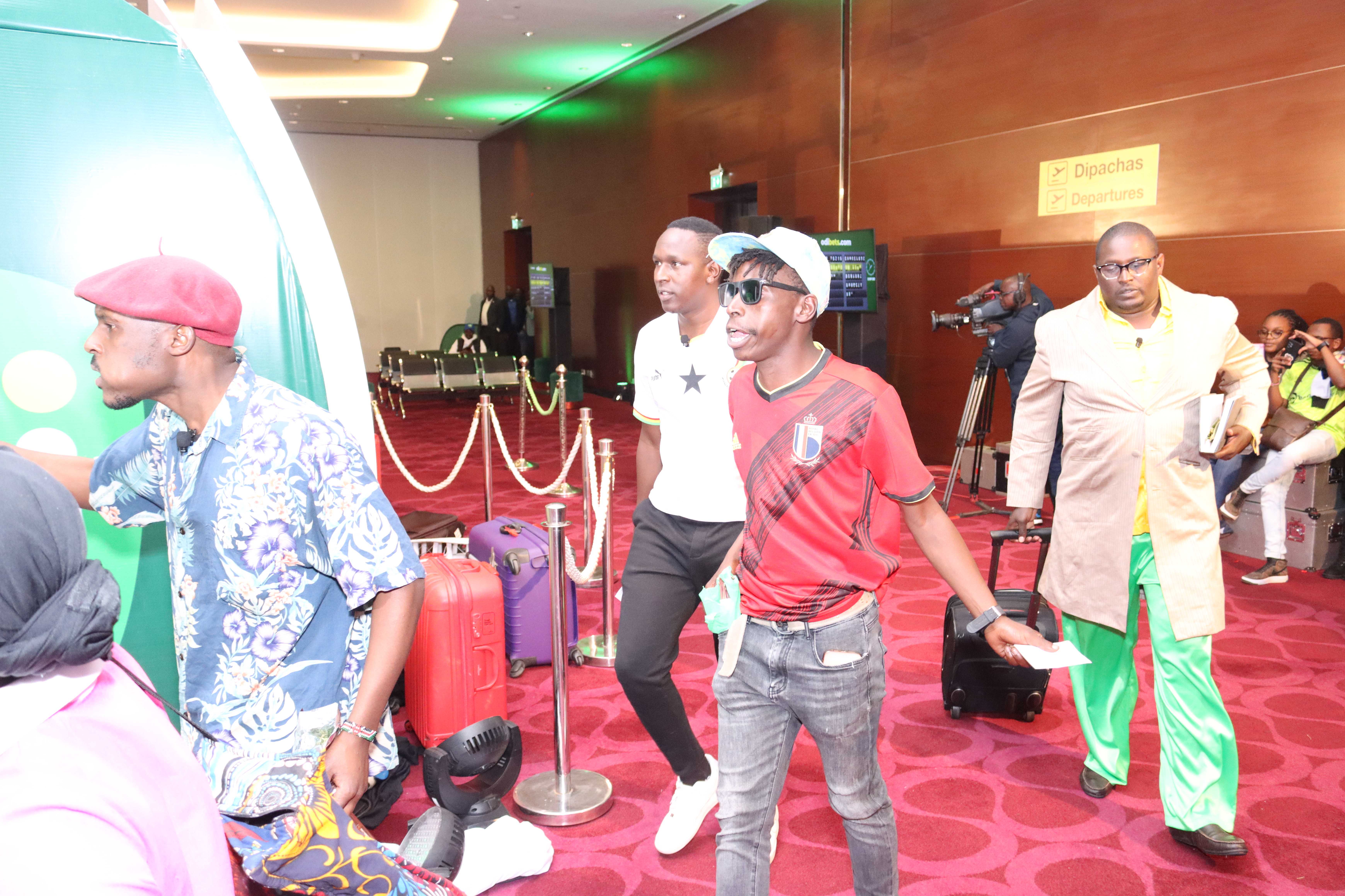 Celebrities make their way to the venue during the launch of Sherehe na Kandanda by Odibets.